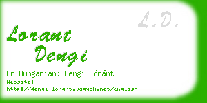 lorant dengi business card